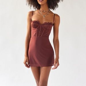 BNWT UO Brenna Bustier Mini Dress